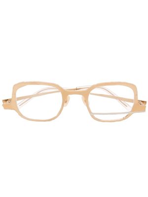 MASAHIROMARUYAMA strap-detail upside-down glasses - Gold