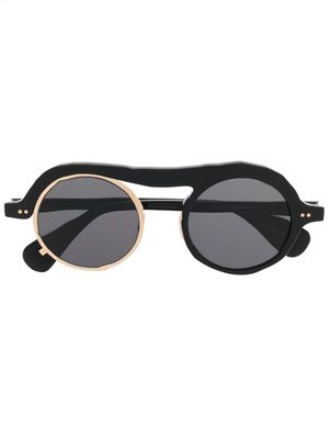 MASAHIROMARUYAMA two-tone round-frame sunglasses - Black