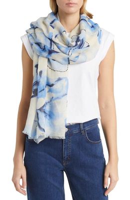 Masai Copenhagen Azita Abstract Print Scarf in Powder Blue