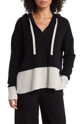 Masai Copenhagen Fam Colorblock Wool Hoodie in Black