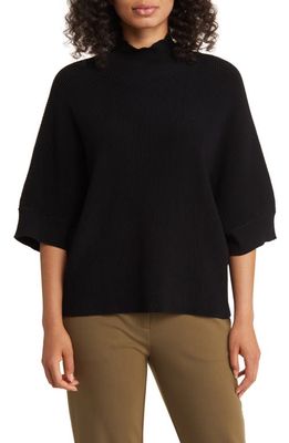 Masai Copenhagen Faraja Rib Mock Neck Top in Black