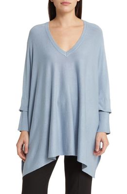 Masai Copenhagen Fosna Long Sleeve Drape Sweater in Ashley Blue