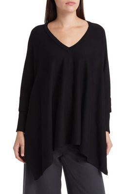 Masai Copenhagen Fosna Long Sleeve Drape Sweater in Black