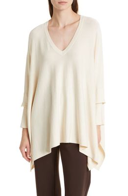 Masai Copenhagen Fosna Long Sleeve Drape Sweater in Whitecap