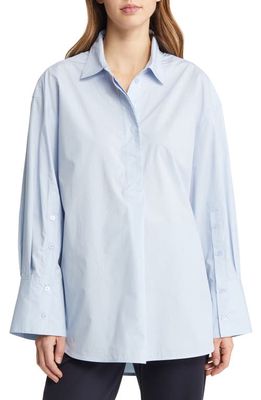 Masai Copenhagen Gila Cotton Button-Up Shirt in Kentucky Blue