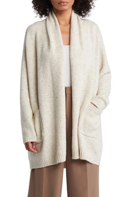 Masai Copenhagen Lourdea Open Front Cotton & Wool Cardigan in Whitecap