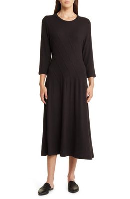 Masai Copenhagen Nafua Long Sleeve Midi Dress in Black