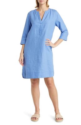 Masai Copenhagen Nokolo Linen Shift Dress in Blue Bonnet