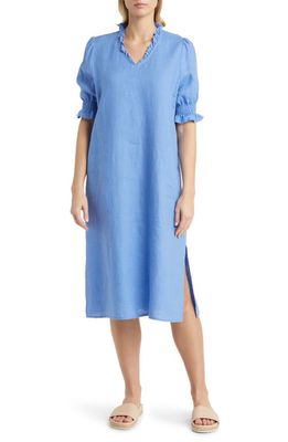 Masai Copenhagen Nydela Linen Shift Dress in Blue Bonnet