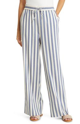 Masai Copenhagen Prima Stripe Tie Waist Pants in Nebulas Blue