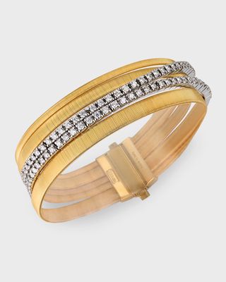 Masai Five-Strand Crossover Bracelet with Diamonds