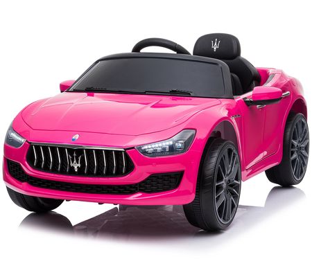 Maserati Ghibli 12V Battery and Motor Pink with LED Lights