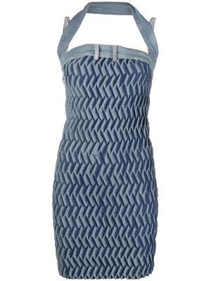 Masha Popova Tyre pleat-detailing dress - Blue