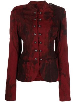 Masnada camouflage-print double-breasted jacket - Red