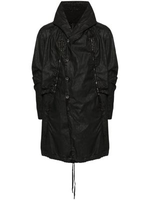 Masnada detachable-sleeves hoodie coat - Black