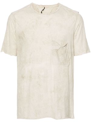 Masnada distressed cotton T-shirt - Neutrals