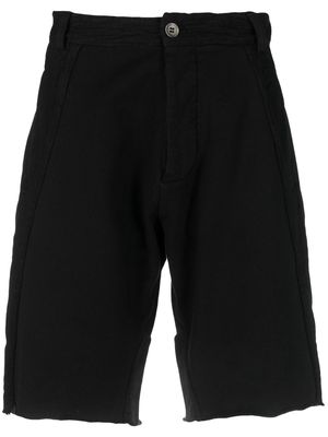 Masnada distressed-effect cotton shorts - Black