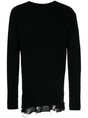 Masnada distressed wool jumper - Black