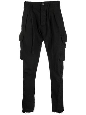 Masnada drawstring tapered trousers - Black