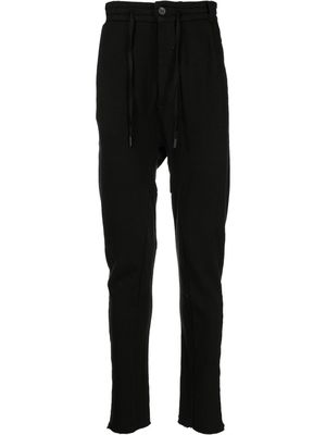 Masnada drawstring-waist cotton-blend trousers - Black