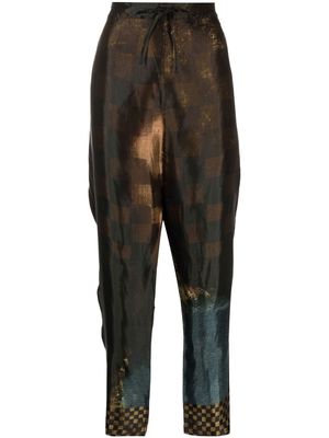 Masnada graphic-print trousers - Brown