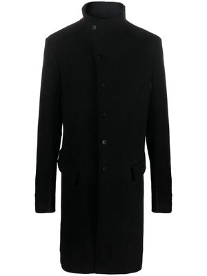 Masnada high-neck wool coat - Black