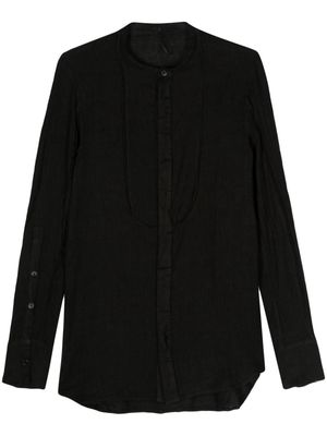 Masnada long linen shirt - Black