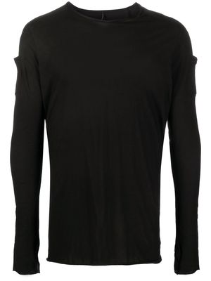 Masnada long-sleeved cotton T-shirt - Black
