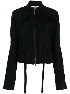 Masnada perforated cropped jacket - Black