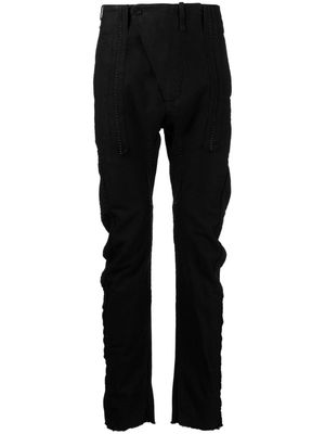 Masnada ribbed cotton tapered trousers - Black
