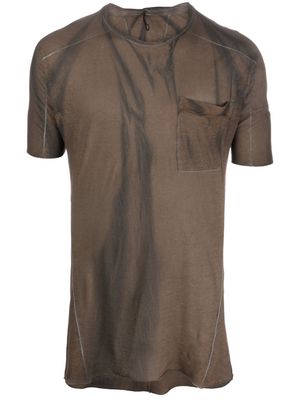 Masnada round-neck T-shirt - Brown