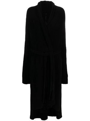 Masnada self-tie wool-blend coat - Black