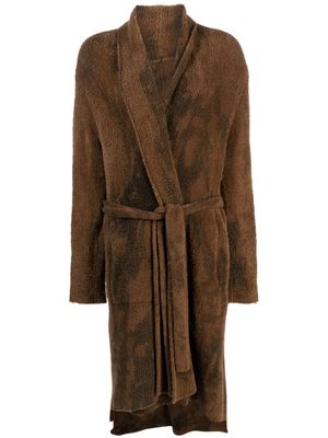 Masnada self-tie wool-blend coat - Brown