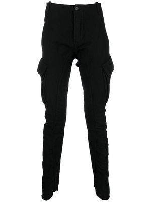 Masnada side cargo-pocket detail trousers - Black