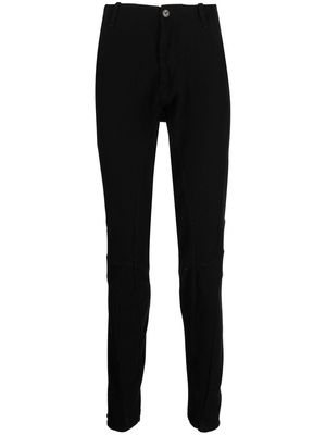 Masnada waffle-knit tapered-leg trousers - Black