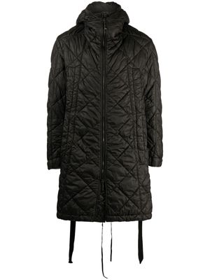 Masnada zip-up hooded padded coat - Black