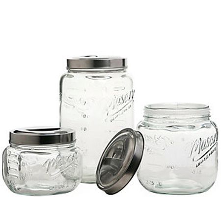 Mason Jar 3-Piece Pop-Up Canister Set