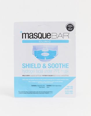 MasqueBAR Shield & Soothe Hydrogel Hyaluronic Acid & Aloe Vera infused Facial Mask-Clear