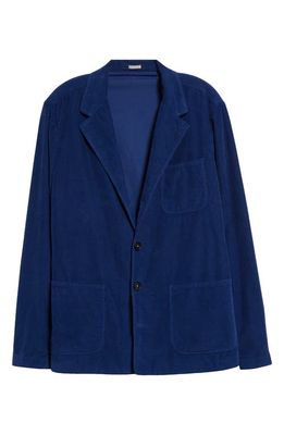 Massimo Alba Alunga Cotton Corduroy Sport Coat in Blue Massaua