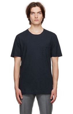 Massimo Alba Black Mercerized T-Shirt