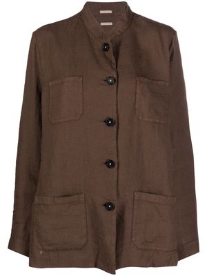 Massimo Alba button-up linen shirt - Brown
