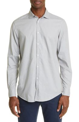 Massimo Alba Canary Cotton Voile Button-Up Shirt in R524-Cielo