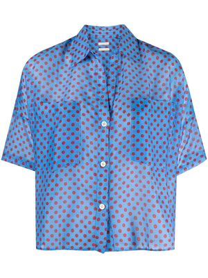 Massimo Alba Ceci2 polka dot-print shirt - Blue