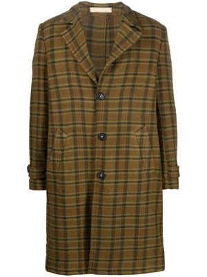 Massimo Alba check-pattern single-breasted coat - Green