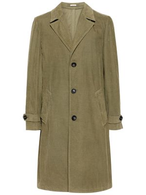 Massimo Alba corduroy single-breasted coat - Green