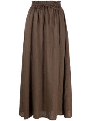 Massimo Alba drawstring linen skirt - Brown