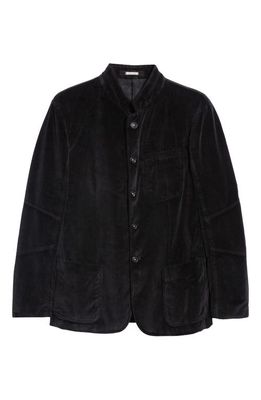 Massimo Alba Gstaad Cotton Velveteen Jacket in Nero Lavato