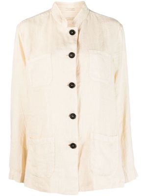 Massimo Alba linen buttoned jacket - Neutrals