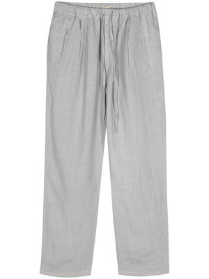 Massimo Alba linen chambray tapered trousers - Grey