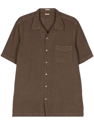 Massimo Alba linen short-sleeved shirt - Brown